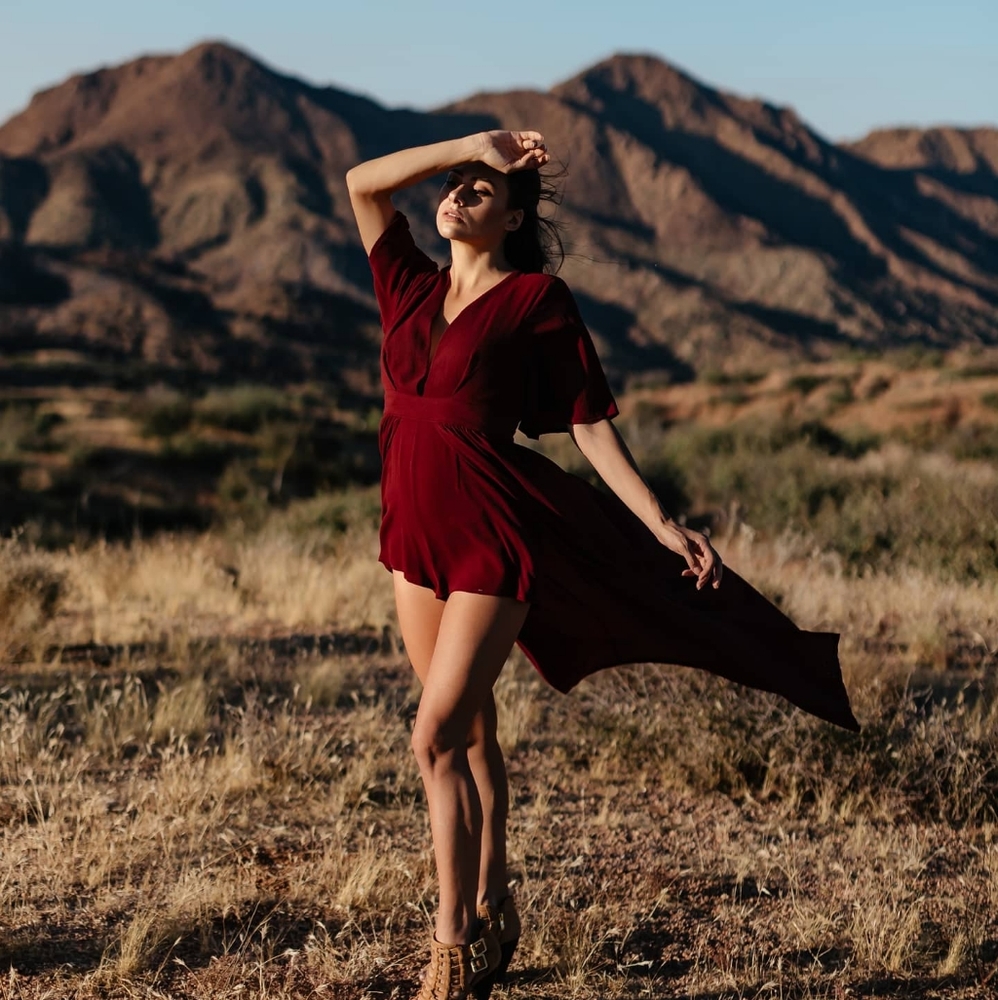 Maroon Romper/Dress